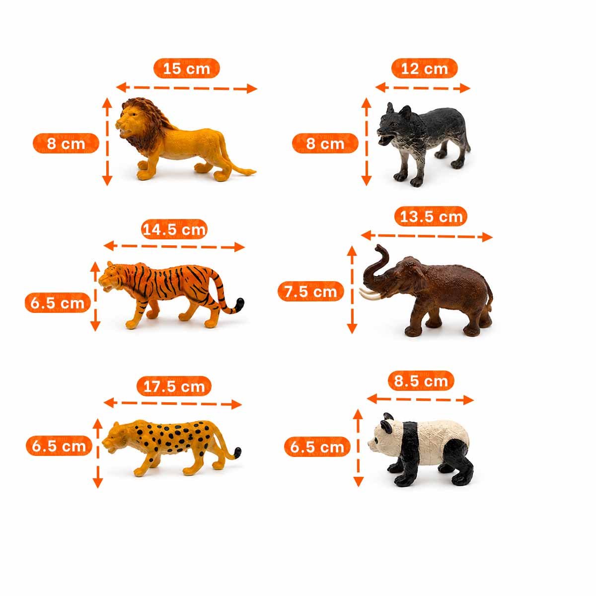 JUEGO BOLSA ANIMALES SILVESTRES 6 PIEZAS MULTICOLOR CON DISENO DIVERTIDO Y STICKY - 2