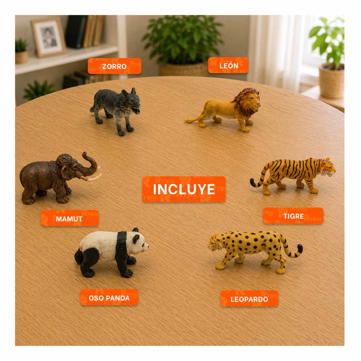 JUEGO BOLSA ANIMALES SILVESTRES 6 PIEZAS MULTICOLOR CON DISENO DIVERTIDO Y STICKY - 3