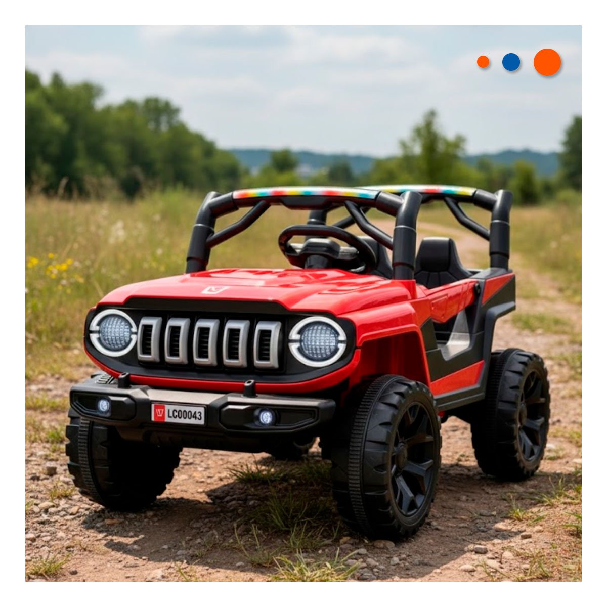 CARRO A BATERIA INFANTIL 4X4 ROJO CON ESTILO DEPORTIVO Y CONDUCCION SUAVE YPAPEL REGALO - 2