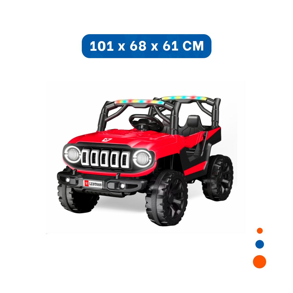 CARRO INFANTIL 4X4 ROJO CON APARIENCIA REALISTA Y USO RECREATIVO SEGURO YLIGAS REGALO - 4