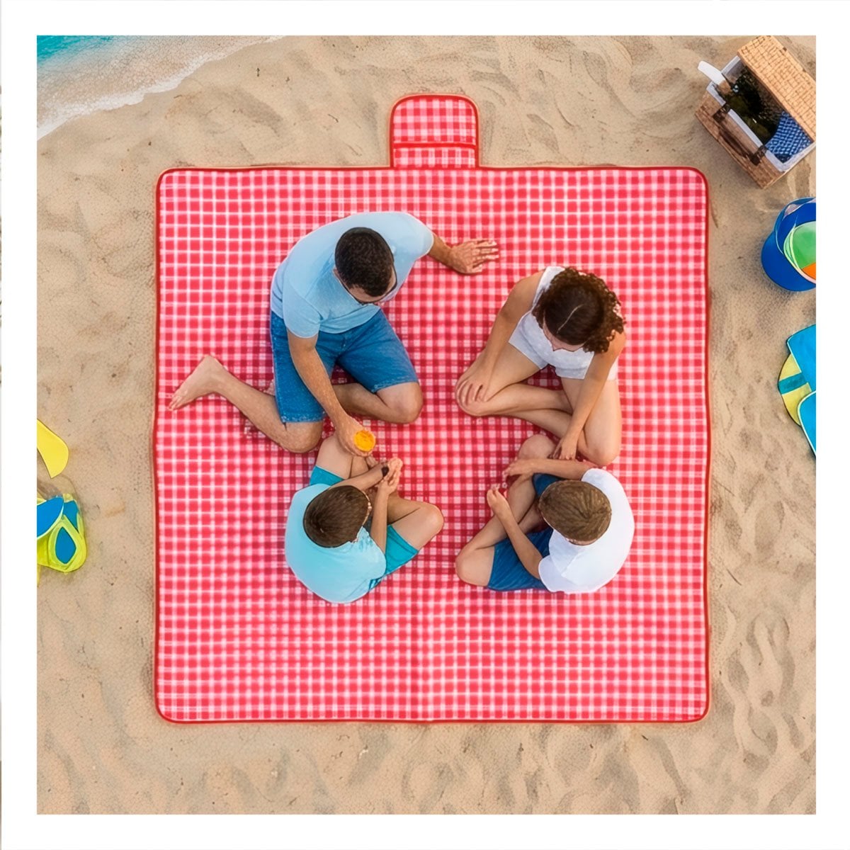PACK2 COBIJA PARA CAMPING Y PARQUE TIPO CARTERA DE USO PRACTICO - 2