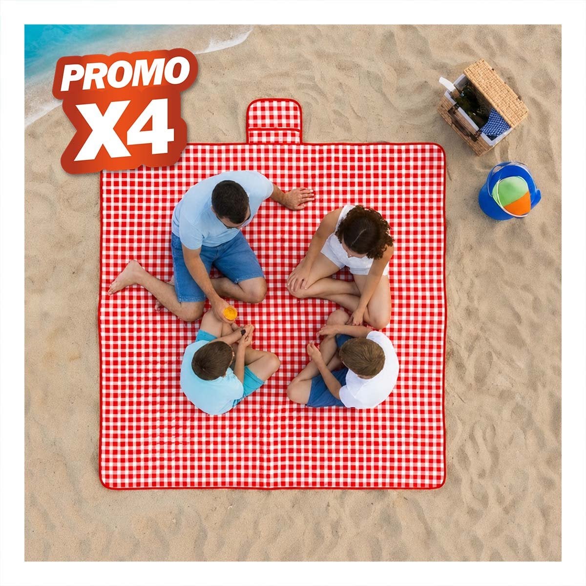 PACK4 COBERTOR PARA USO EN CAMPING TIPO CARTERA LIVIANO Y PRACTICO YREGALO STICKER - 1