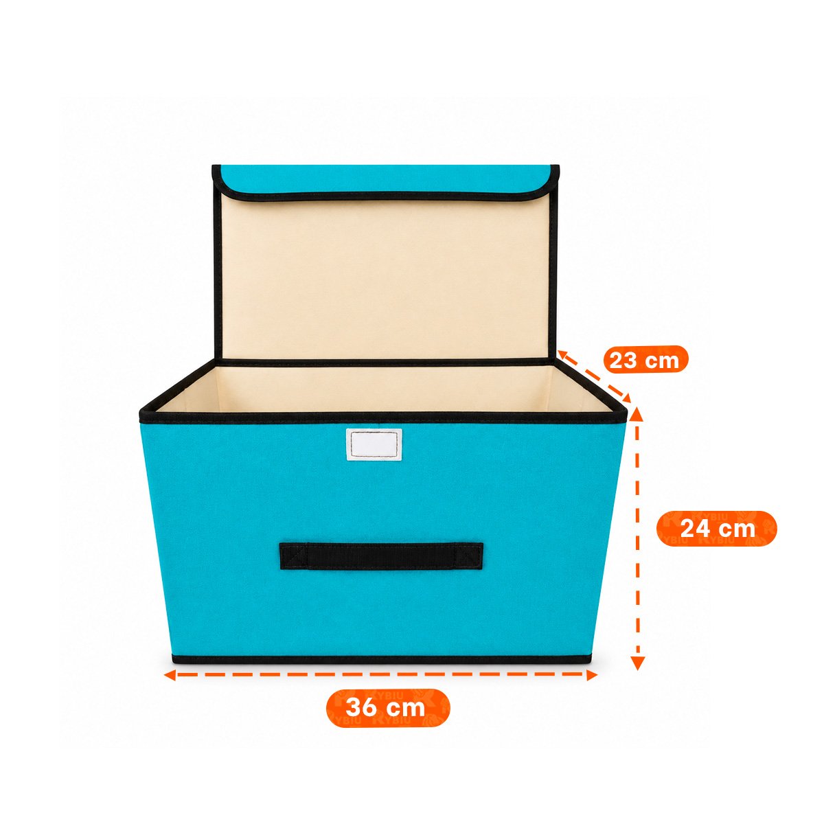 PACK4 CAJON ORGANIZADOR DE TELA PARA MANTENER EL ORDEN CELESTE YREGALO STICKER - 2