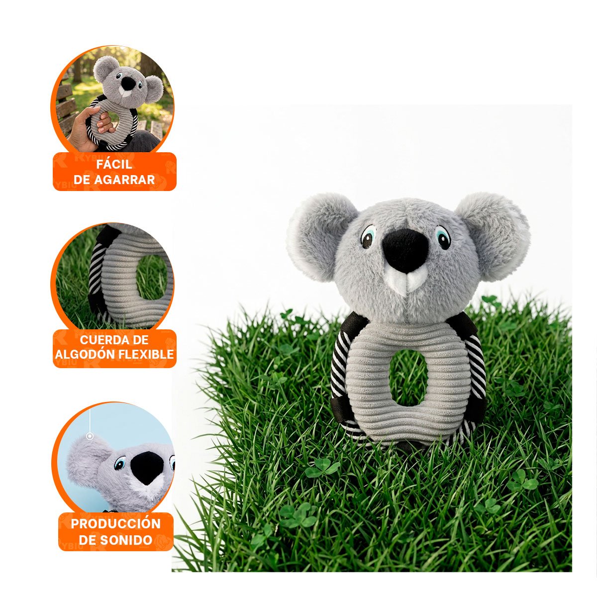 MUNECO DECORATIVO KOALA ARO PLOMO PARA DORMITORIO INFANTIL Y AMBIENTE ACOGEDOR Y PAPEL REGALO - 4