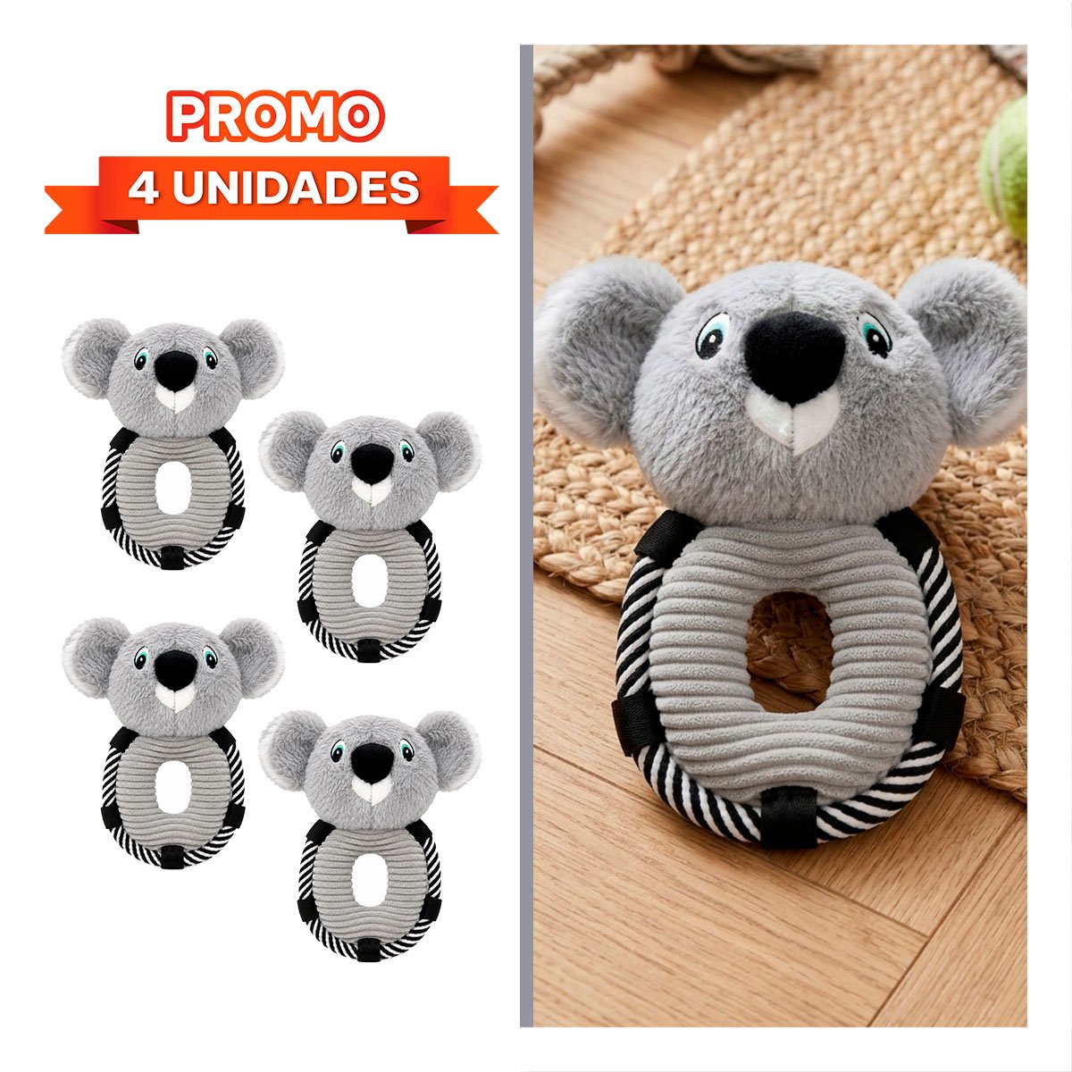 PACK4 FIGURA DECORATIVA KOALA ARO PLOMO PARA DORMITORIO Y COLECCION INFANTIL YREGALO STICKER - 1