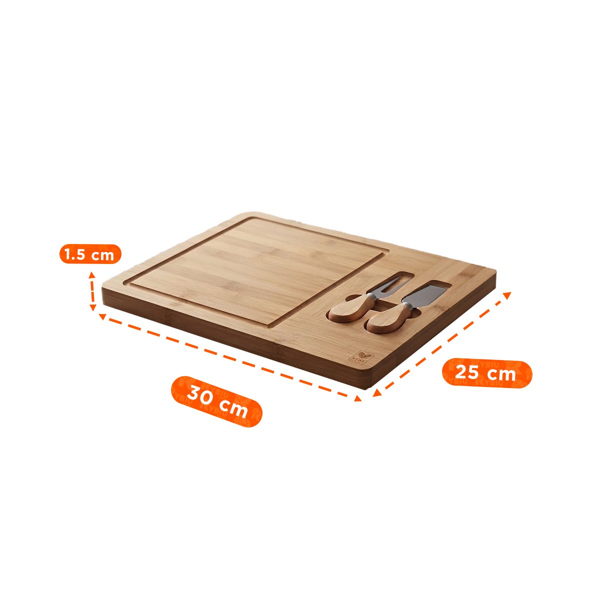 PACK2 TABLERO PARA COCINA Y HOGAR DE MADERA CON 2 UTENSILIOS YPAPEL REGALO - 4