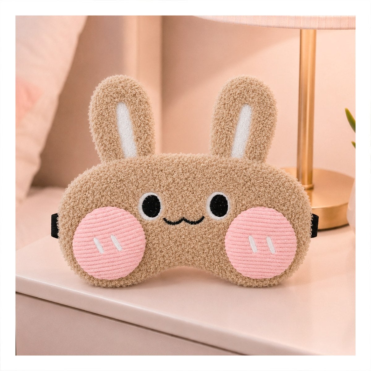 PACK12 ANTIFAZ CONEJO PELUCHE MARRON CLARO DE SUAVE PARA DESCANSAR EN HOGAR YREGALO STICKER - 3
