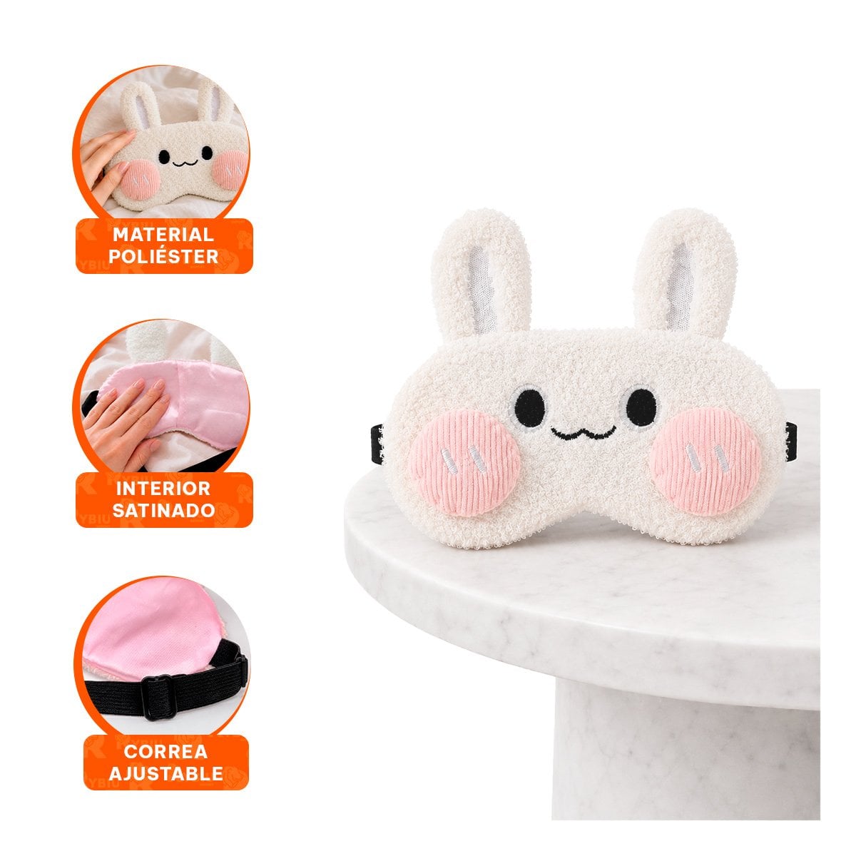 PACK12 PROTECTOR CONEJO PELUCHE BLANCO CON DISENO UNICO PARA DESCANSO EN LA CASA YPAPEL REGALO - 2