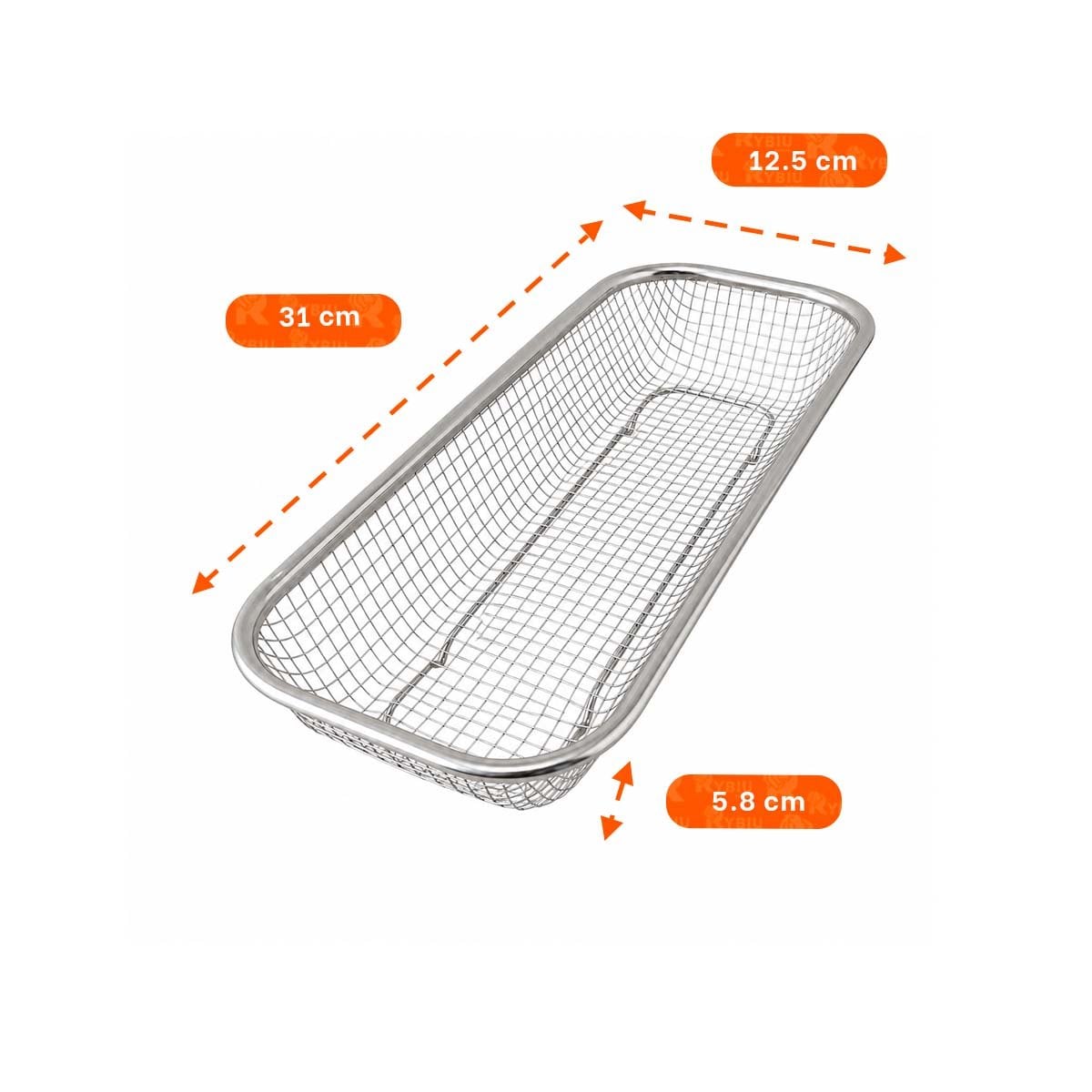 PACK2 BANDEJA 31X12,5X5,8CM PARA FRUTAS DE MALLA RECTANGULAR PLATEADO YPAPEL REGALO - 4