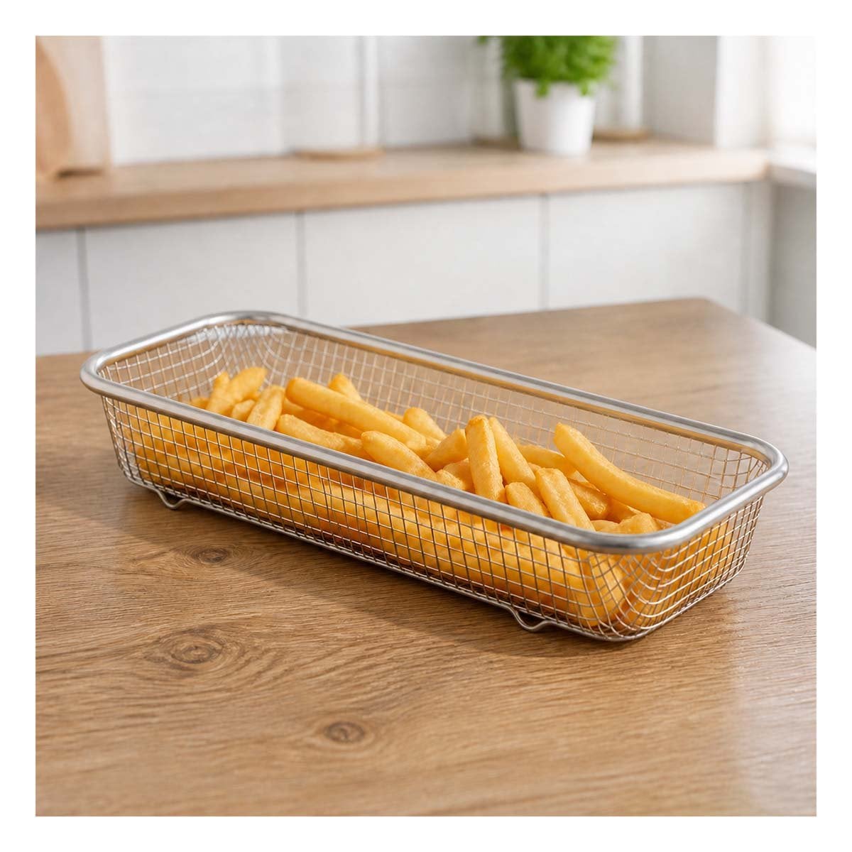 PACK6 ORGANIZADOR 31X12,5X5,8CM PARA MESA DE MALLA RECTANGULAR PLATEADO - 2