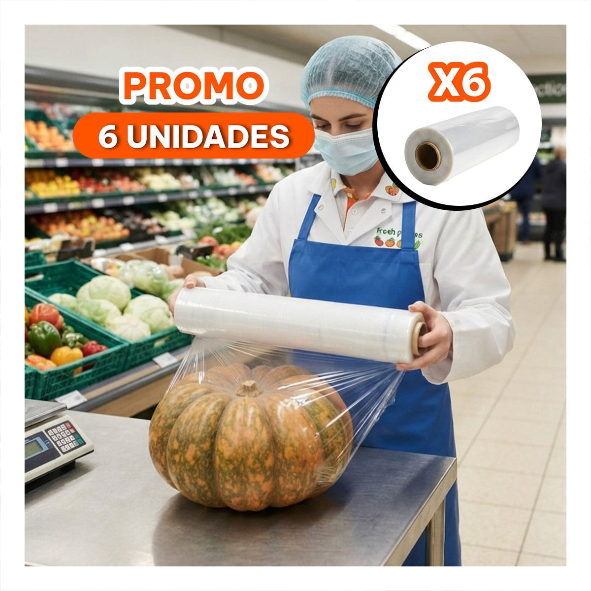 PACK6 ARO FILL 12 PULGADAS 2K COMERCIAL TRANSPARENTE DE PLASTICO COMODO USAR - 1