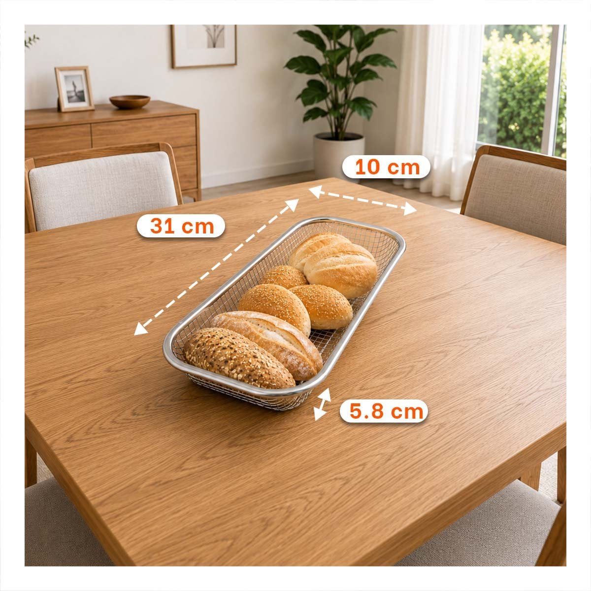 ORGANIZADOR PLATEADO PARA ACCESORIOS 31X12,5X5,8CM DE MALLA RECTANGULAR Y LIGAS REGALO - 3