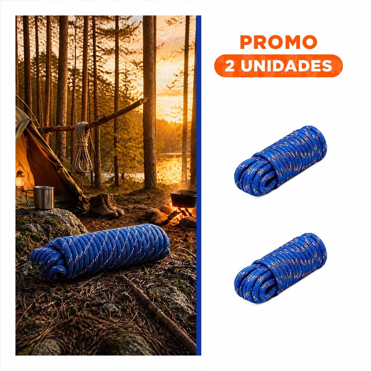 PACK2 CORDON AZUL DE GRAN RESISTENCIA PARA TRABAJO Y DEPORTES EN CAMPING - 1