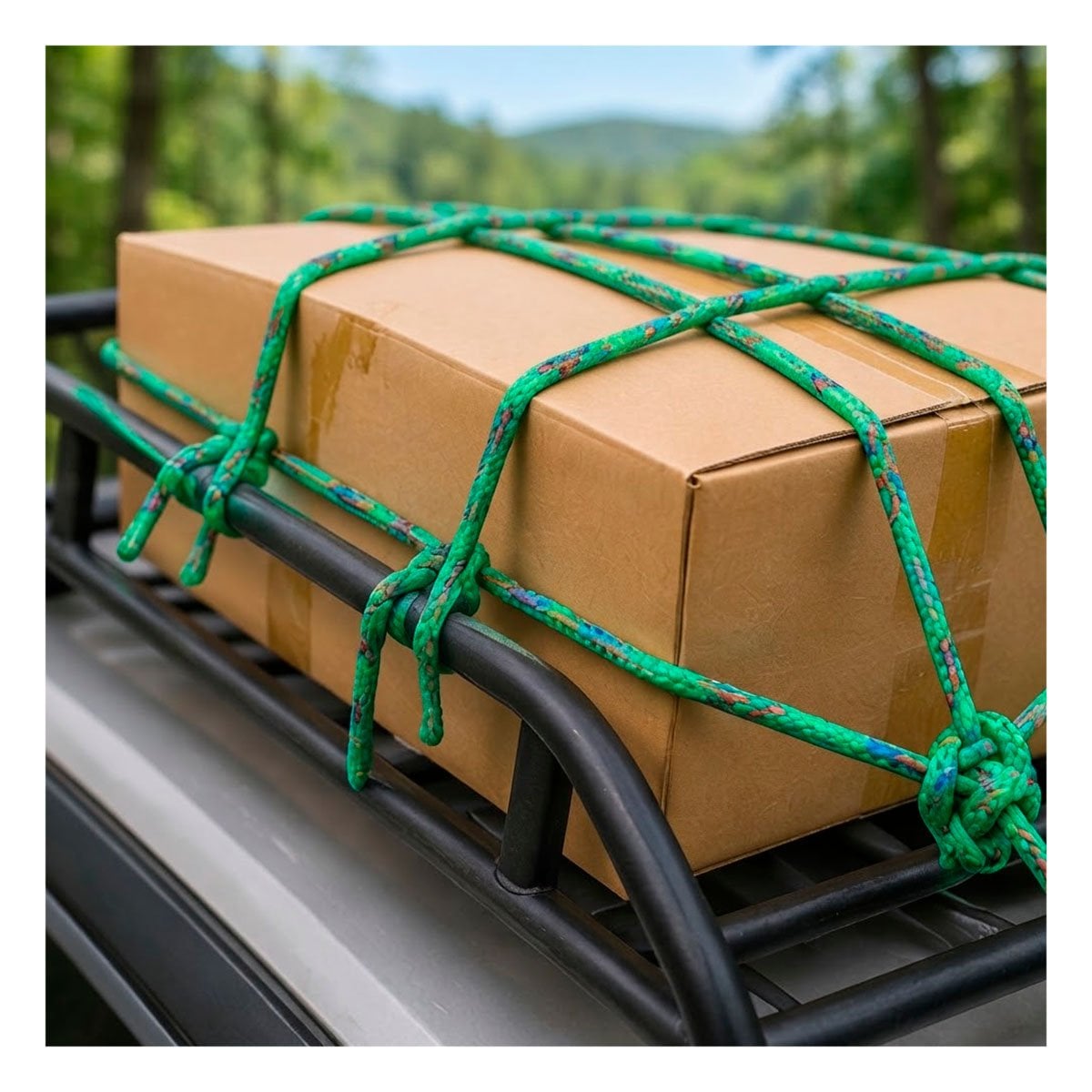 CUERDA VERDE PARA SEGURIDAD EN CAMPING CON DISENO MODERNO Y PRACTICO Y PAPEL REGALO - 1