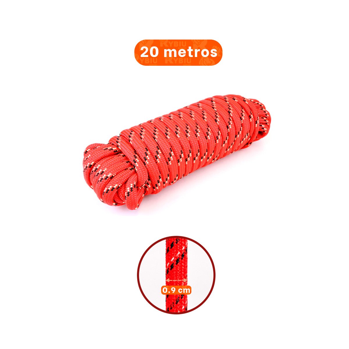 PACK6 CUERDA ROJA PARA USAR EN CAMPING CON GRAN SEGURIDAD Y RESISTENCIA - 3