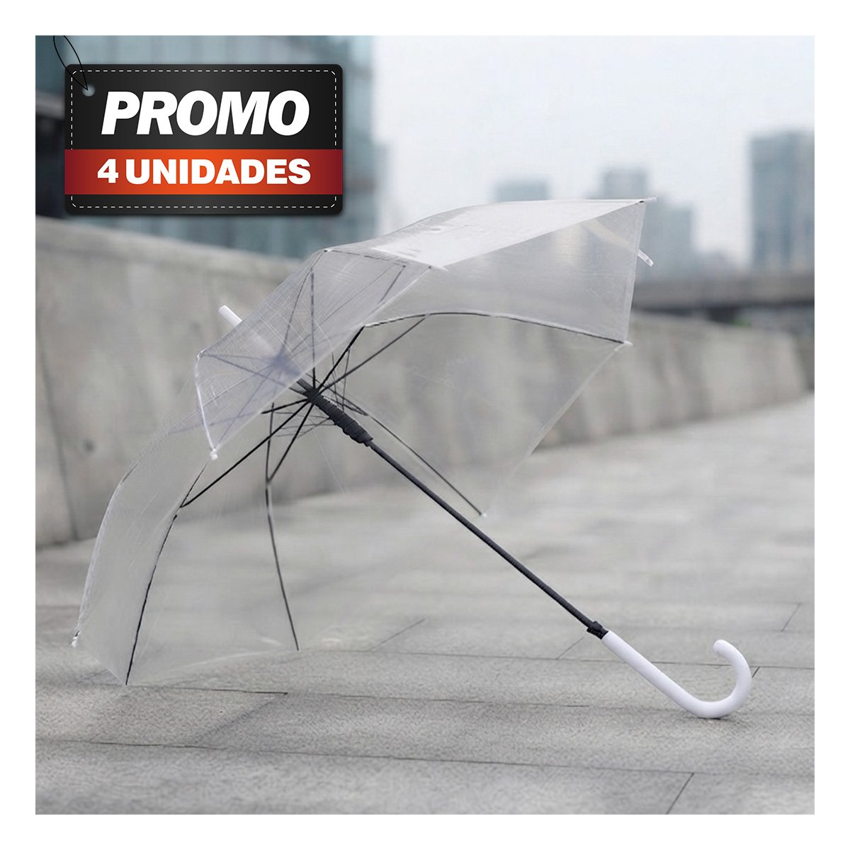 PACK4 PROTECTOR LARGO TRANSPARENTE PARA PROTECCION EN LLUVIA CON ESTILO MUY ELEGANTE Y UNICO - 1