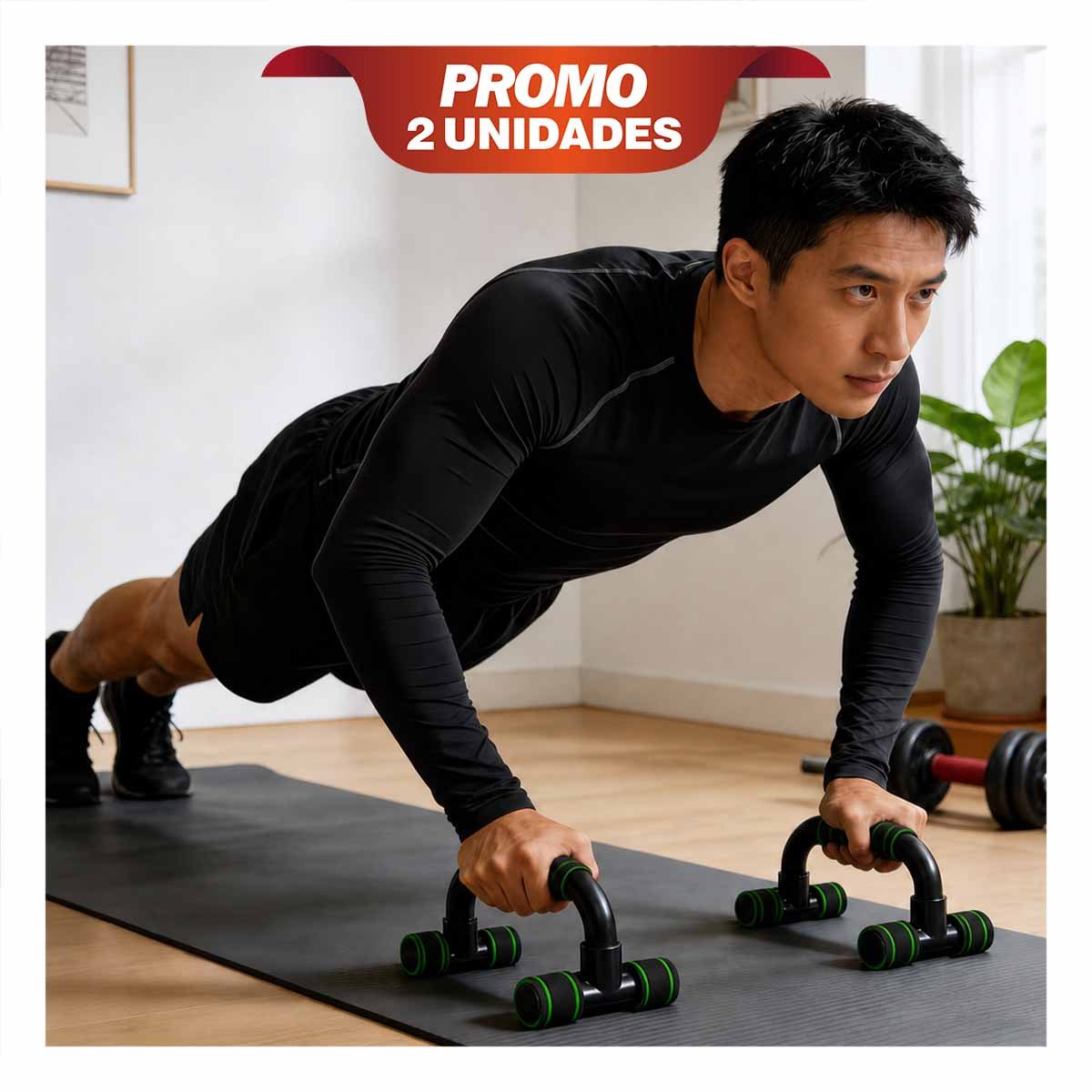 PACK2 BARRAS PUSH UP EN FORMA DE C VERDE PLASTICO DE PLASTICO PARA JUGAR CASA YREGALO STICKER - 1
