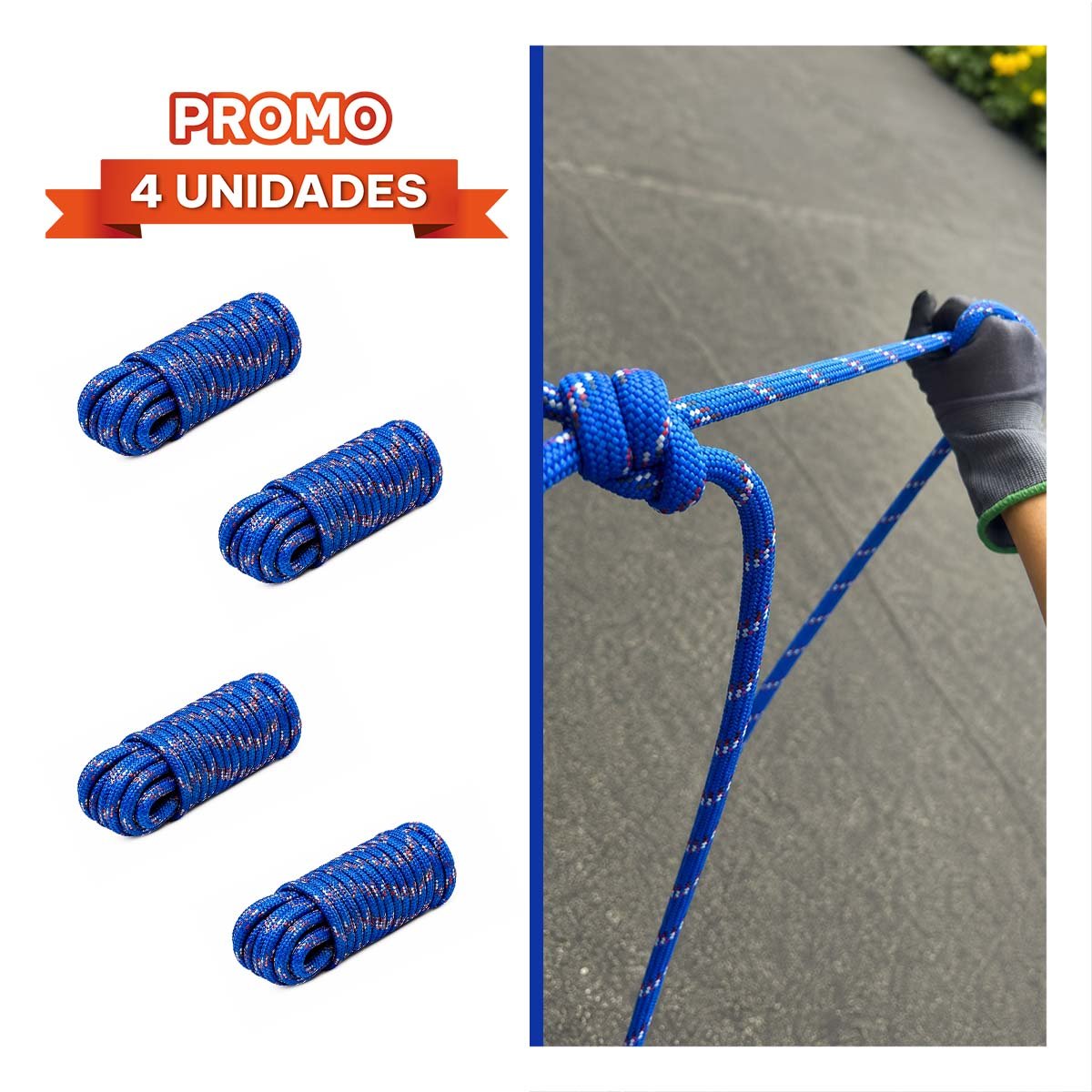 PACK4 DOGA AZUL PARA PROTECCION EN CAMPING CON RESISTENCIA PARA DEPORTES - 1