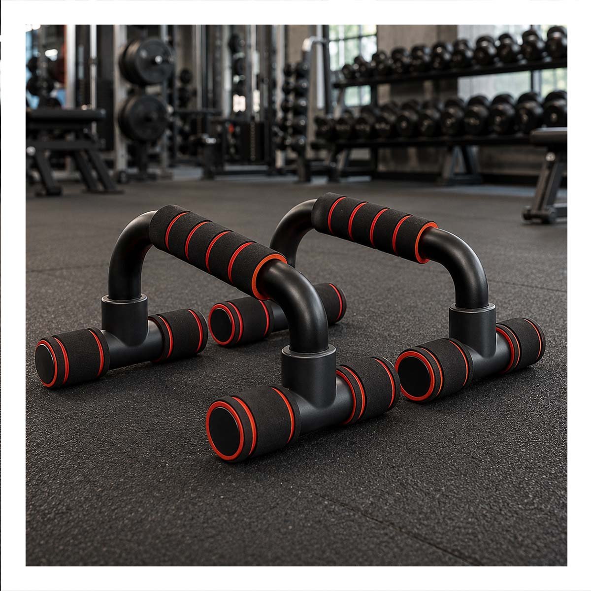 BARRAS PUSH UP EN FORMA DE C ROJO PLASTICO DE PLASTICO PARA JUGAR CASA Y LIGAS REGALO - 1