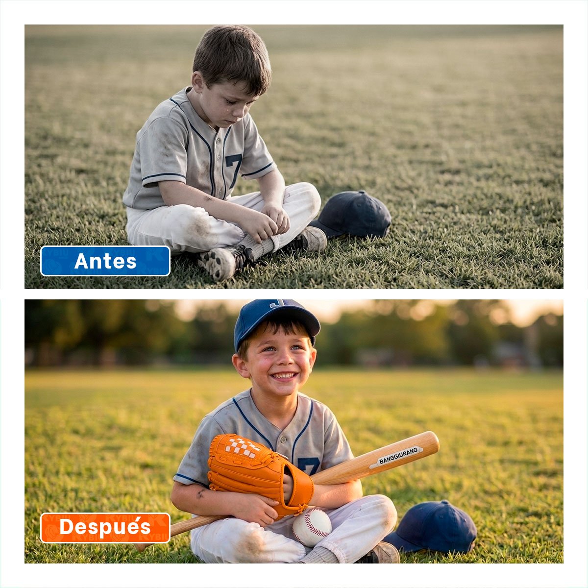 SET DE MADERA PARA BEISBOL COLOR MARRON CON IMPLEMENTOS DEPORTIVOS Y STICKY - 1