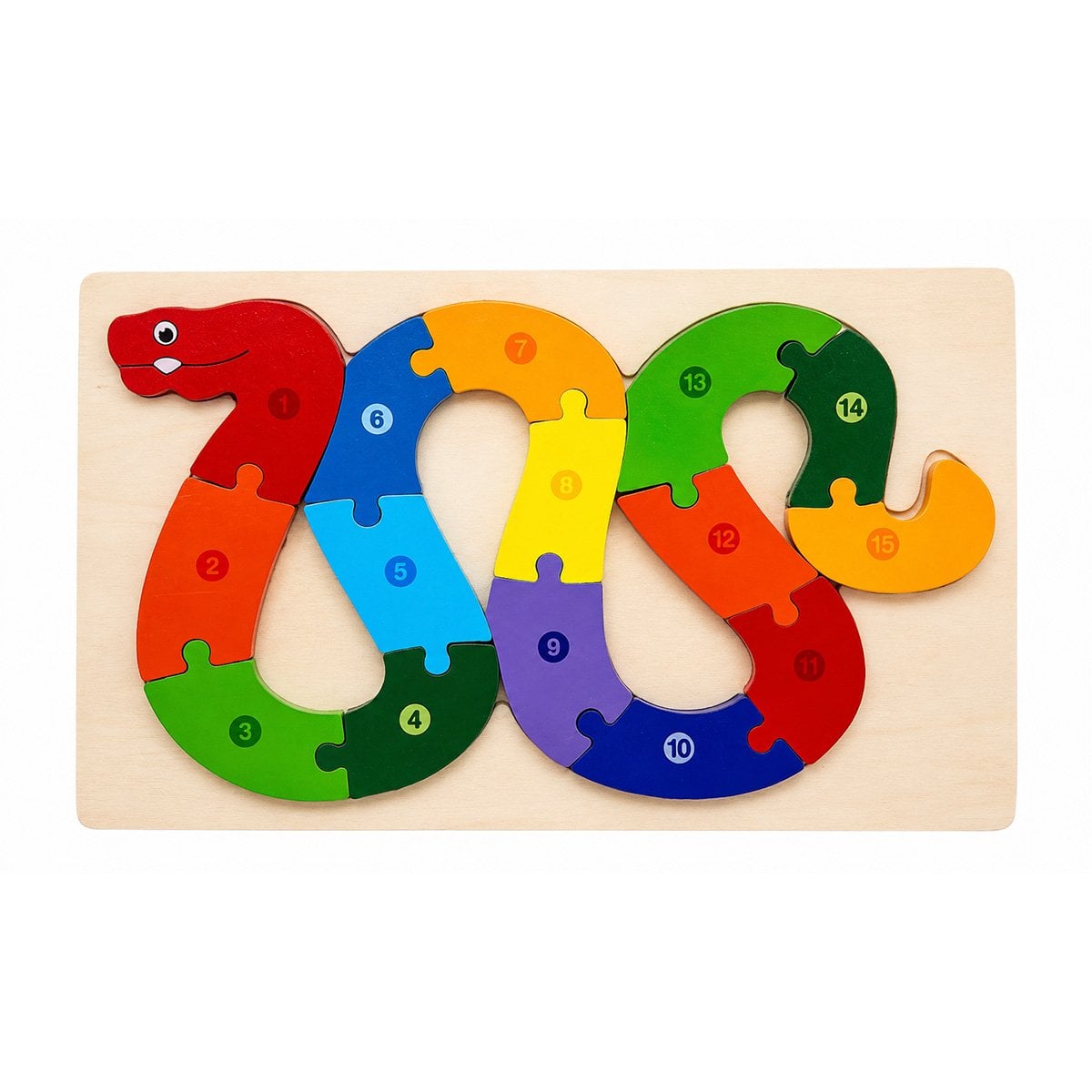 TABLERO DIDACTICO CON CULEBRA NUMERICA MULTICOLOR 18X30CM Y LIGAS REGALO - 1