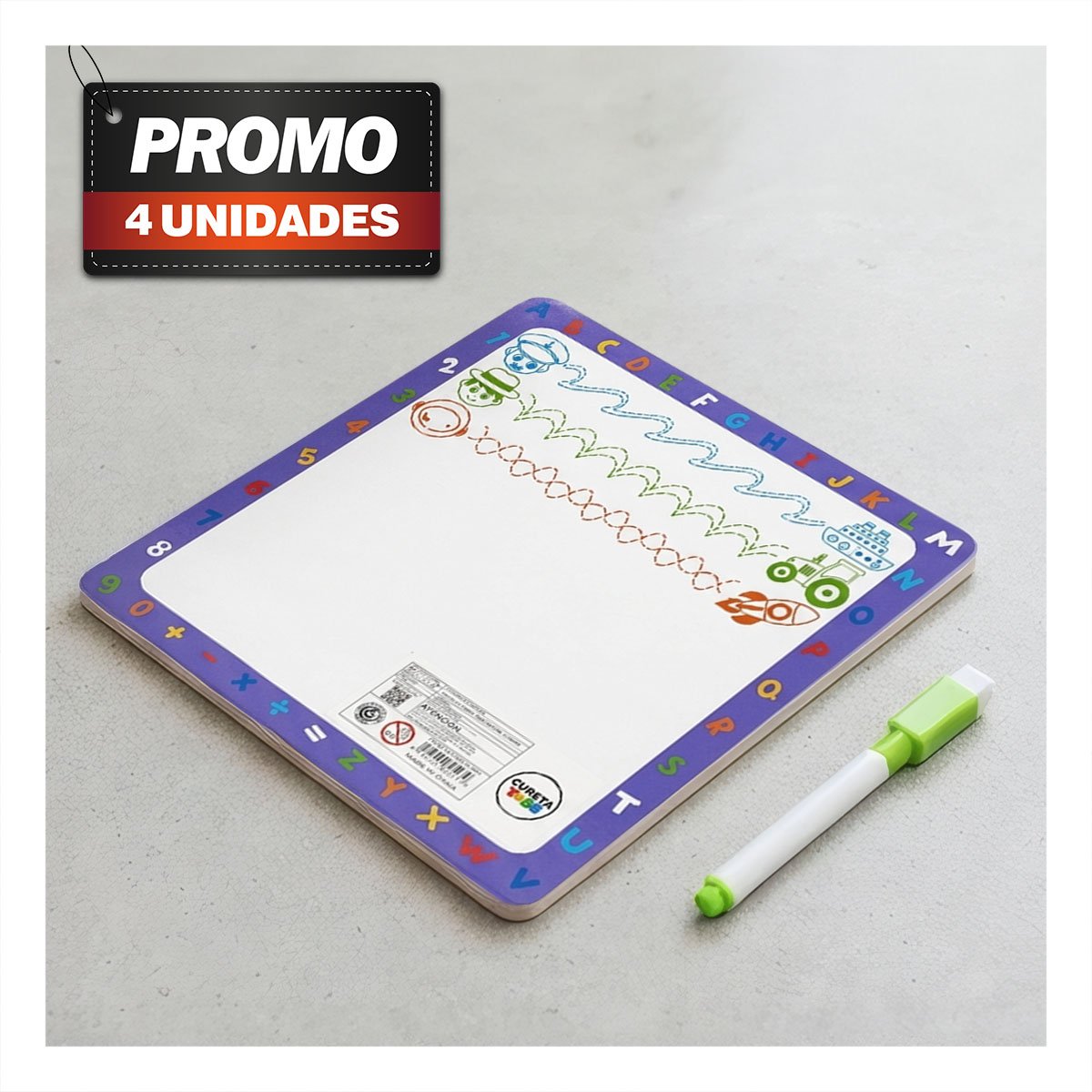 PACK4 PUZZLE EDUCATIVO BOMBERO Y ELEMENTOS CON PIEZAS NUMERICAS MULTICOLOR 22,5CM - 1
