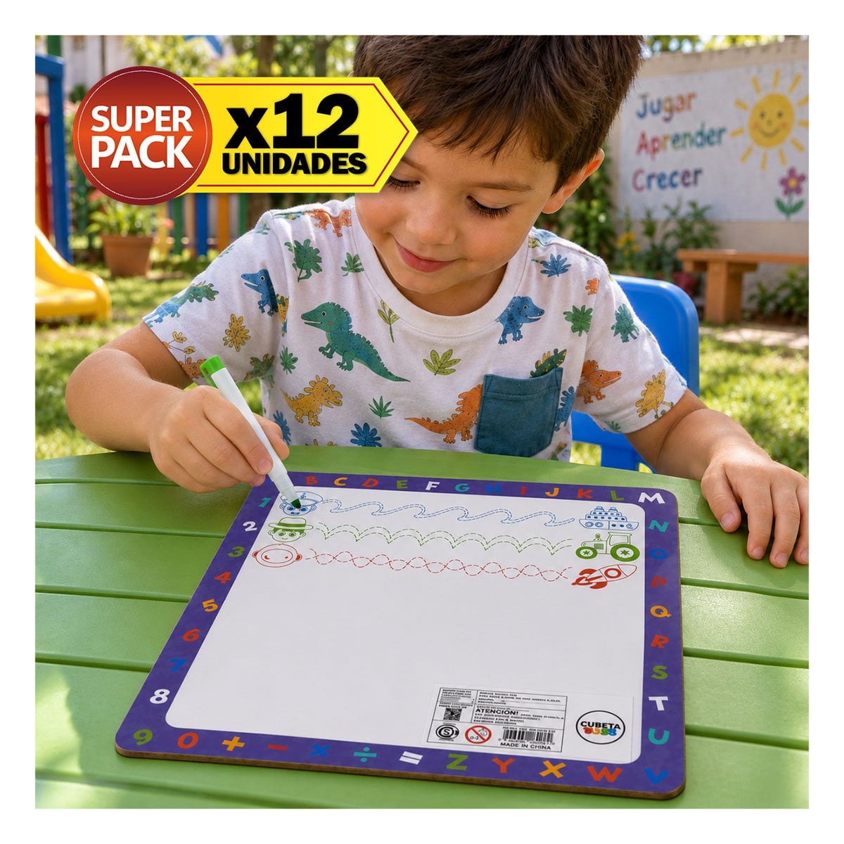 PACK12 JUEGO DE ENCAJE MARINERO Y ELEMENTOS NUMEROS MULTICOLOR INFANTIL 22,5CM YPAPEL REGALO - 1