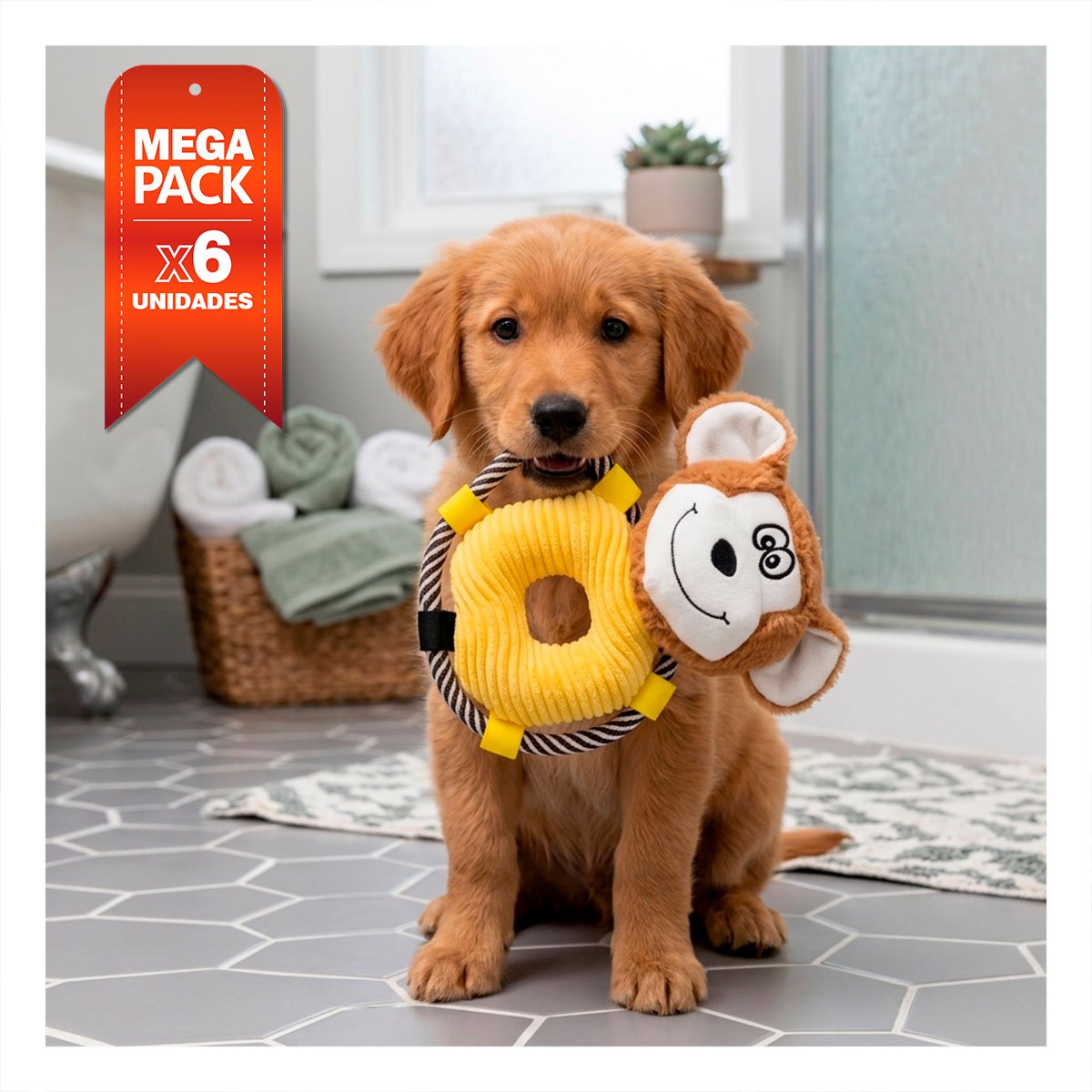 PACK6 PELUCHE SUAVE MONO ARO MARRON PARA ESPACIOS INFANTILES Y REGALO YPAPEL REGALO - 1