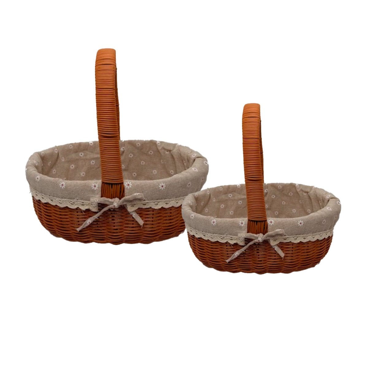 COMBO 2 CANASTA CON PARA PICNIC BEIGE Y PLOMO Y LIGAS REGALO - 1