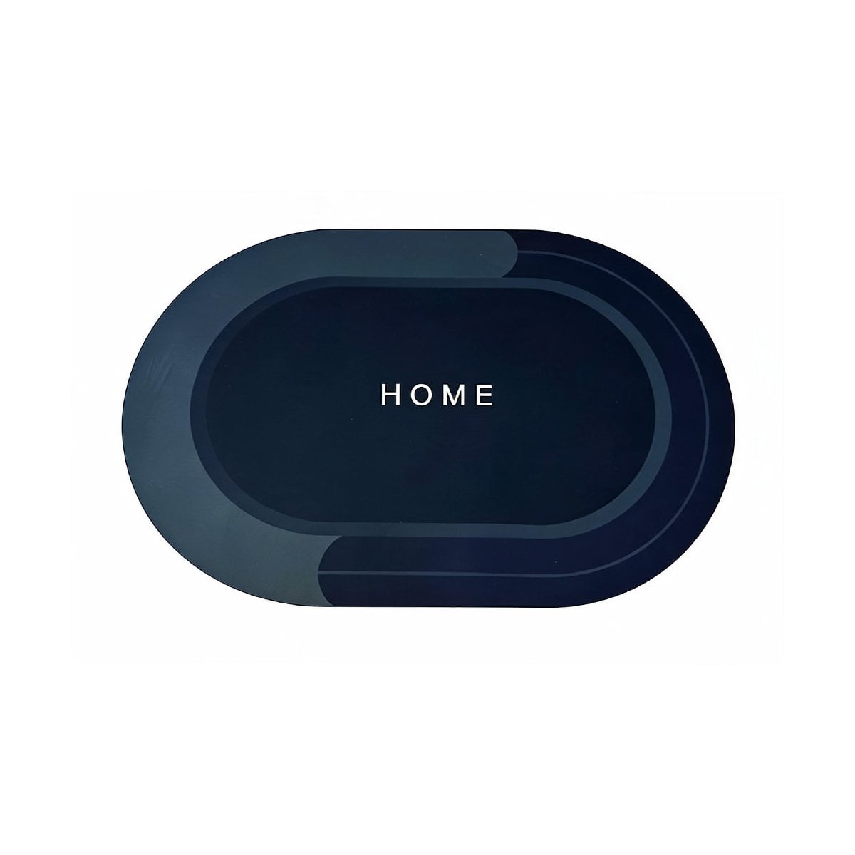 FELPUDO HOME 38,7X57,5 CM OVALADO CON BORDE VERDE OSCURO AZUL Y LIGAS REGALO - 1