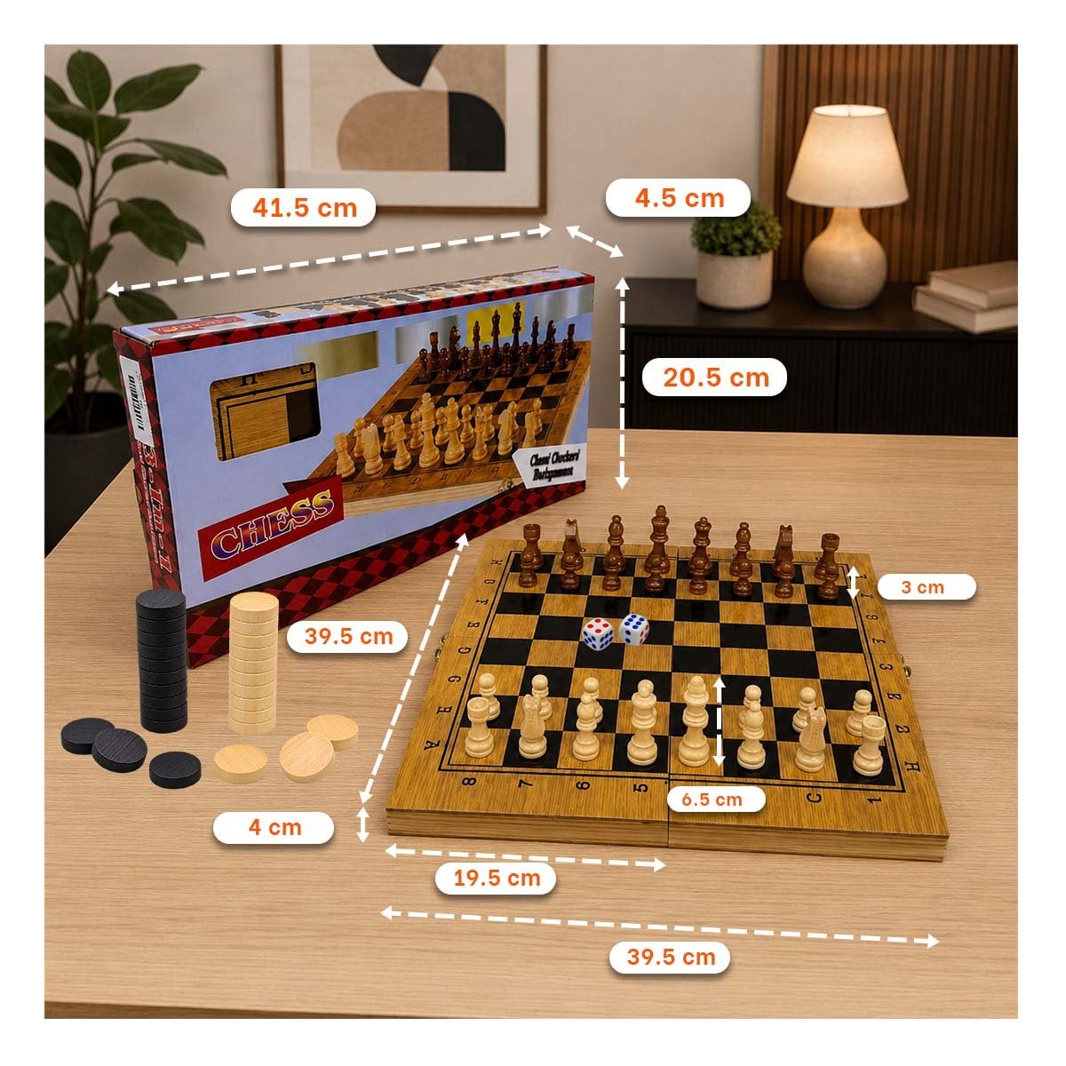 PACK2 TABLERO DE ESTRATEGIA CON JUEGOS CLASICOS 3 EN 1 - 2