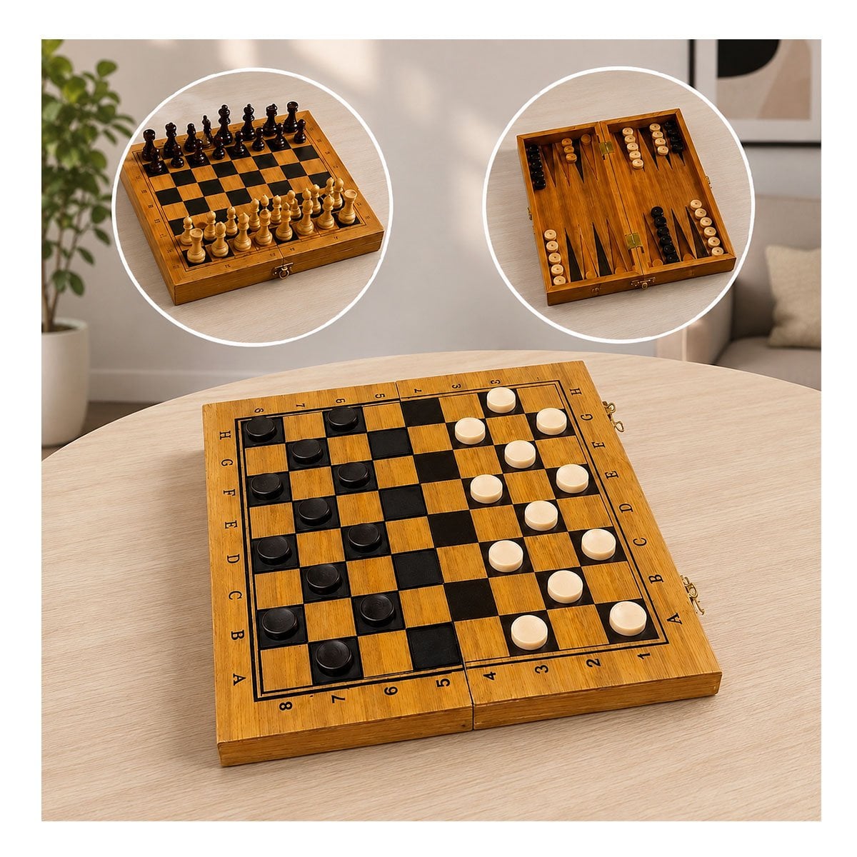 PACK2 TABLERO DE ESTRATEGIA CON JUEGOS CLASICOS 3 EN 1 - 3