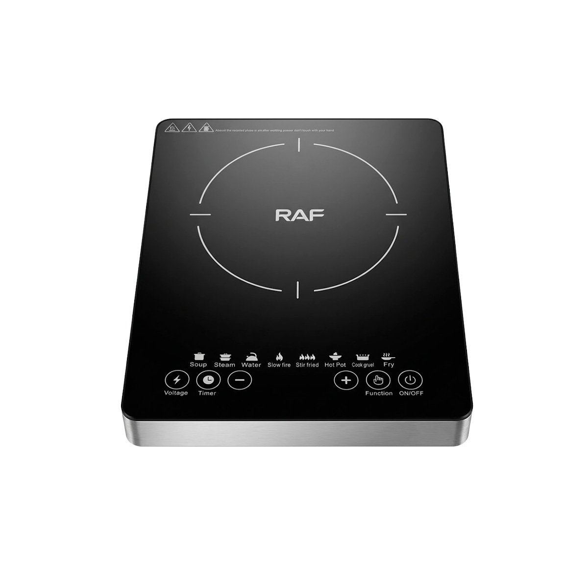 PACK2 COCINA MODERNA DE INDUCCION PORTATIL NEGRO PARA COCINA HOGAR YREGALO STICKER - 2