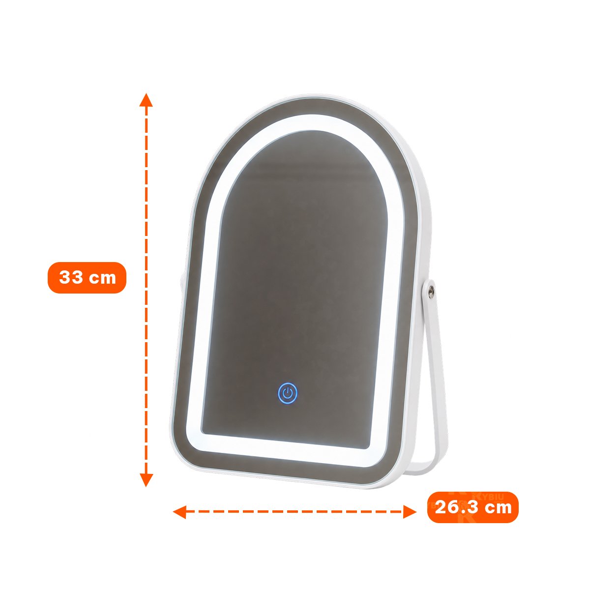 PACK2 ESPEJO LED PARA ESCRITORIO CON 3 MODOS DE LUZ AJUSTABLE TOCADOR BLANCO YPAPEL REGALO - 4