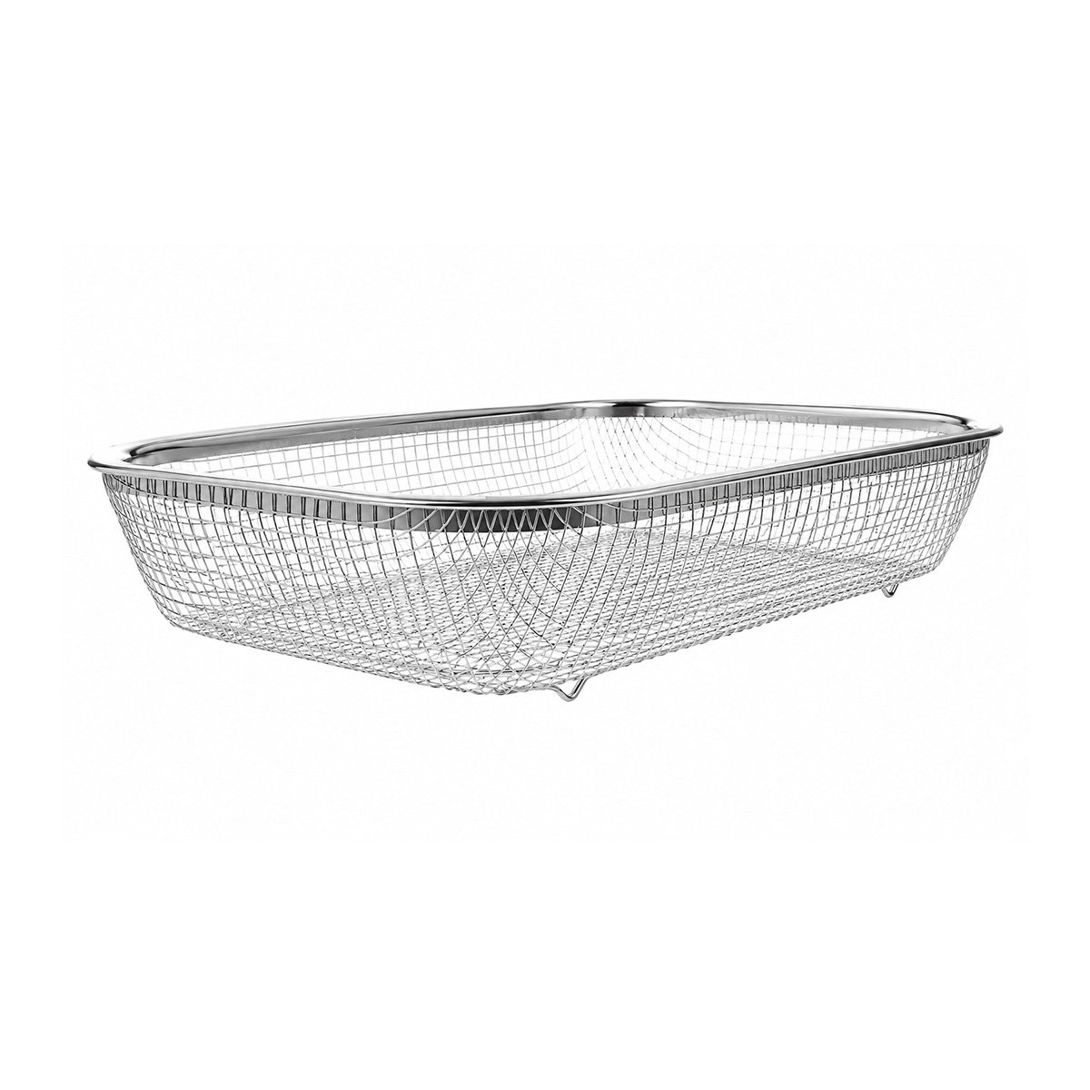 CONTENEDOR MALLA RECTANGULAR PLATEADO 37,5X27X8CM PARA ORDENAR OBJETOS Y LIGAS REGALO - 1