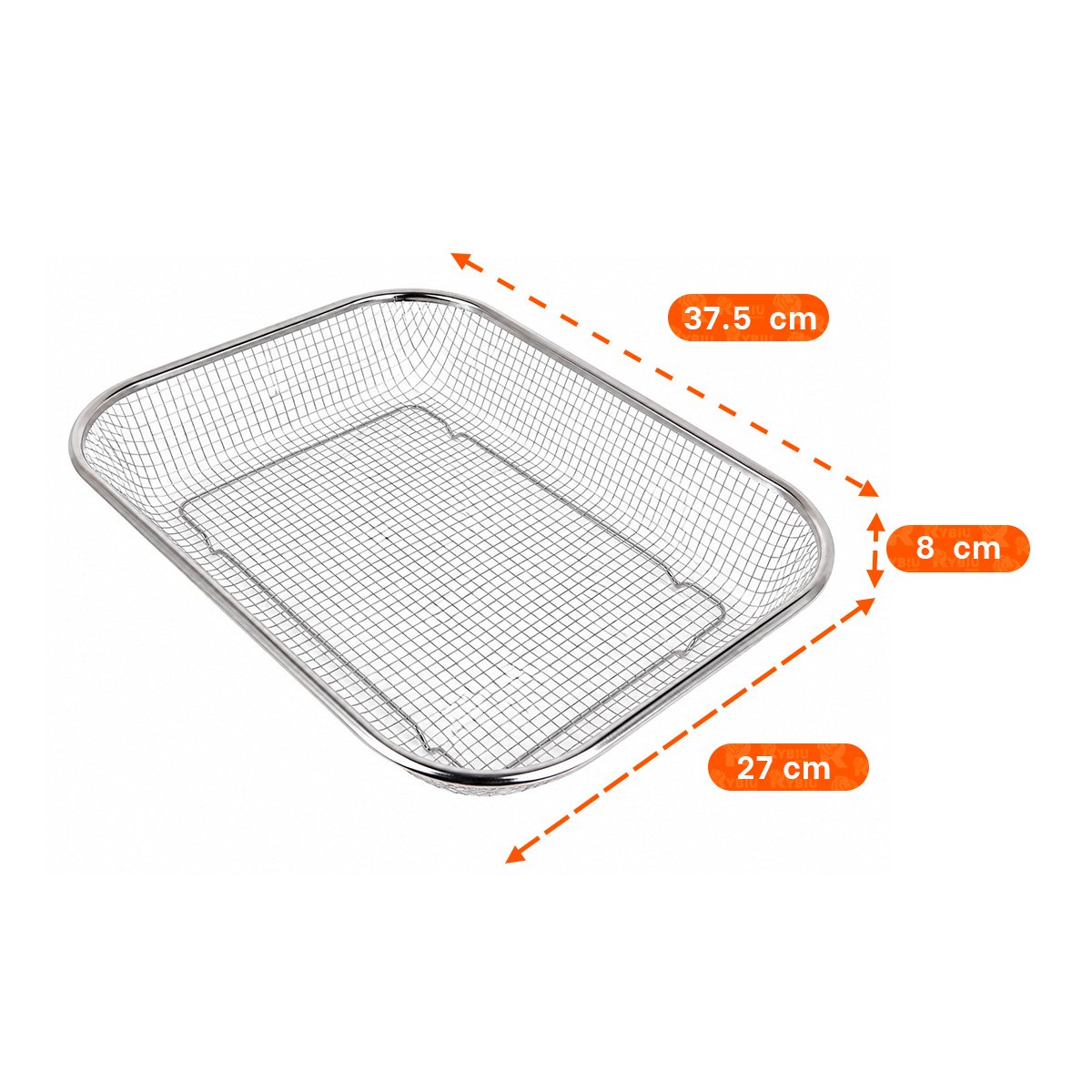 CONTENEDOR MALLA RECTANGULAR PLATEADO 37,5X27X8CM PARA ORDENAR OBJETOS Y LIGAS REGALO - 2