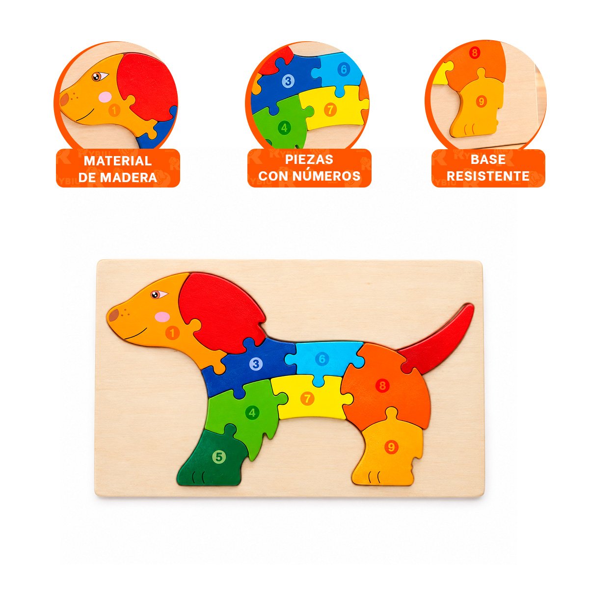 PACK6 JUEGO DE COORDINACION INFANTIL CON PERRO NUMERICA 18X30CM YPAPEL REGALO - 2