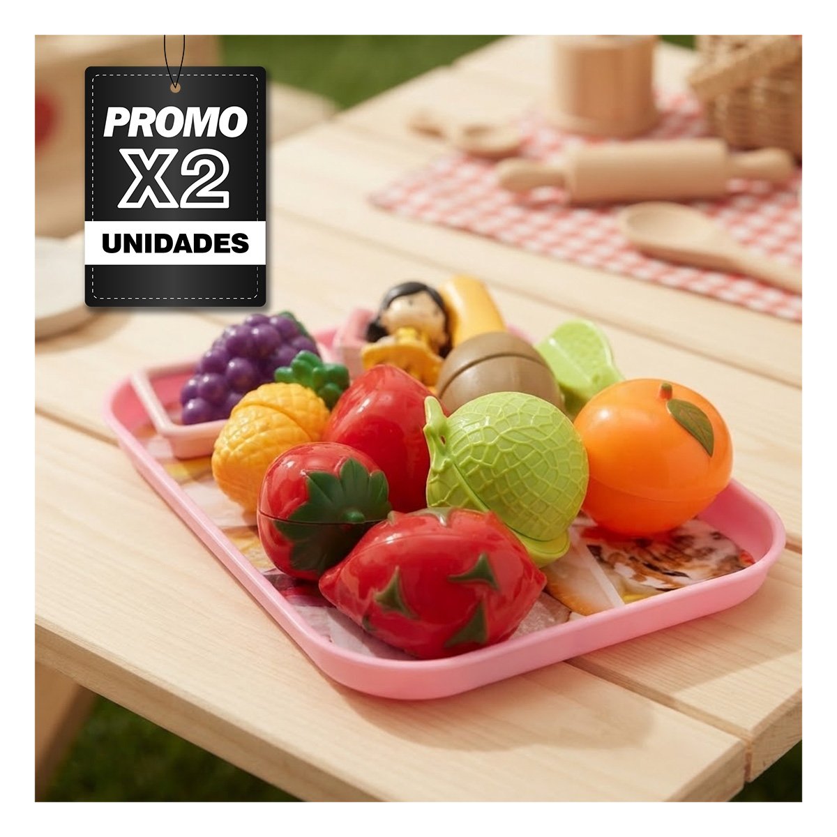 PACK2 KIT PRACTICO DE PREPARACION DE ALIMENTOS CON PIEZAS MULTICOLOR - 1