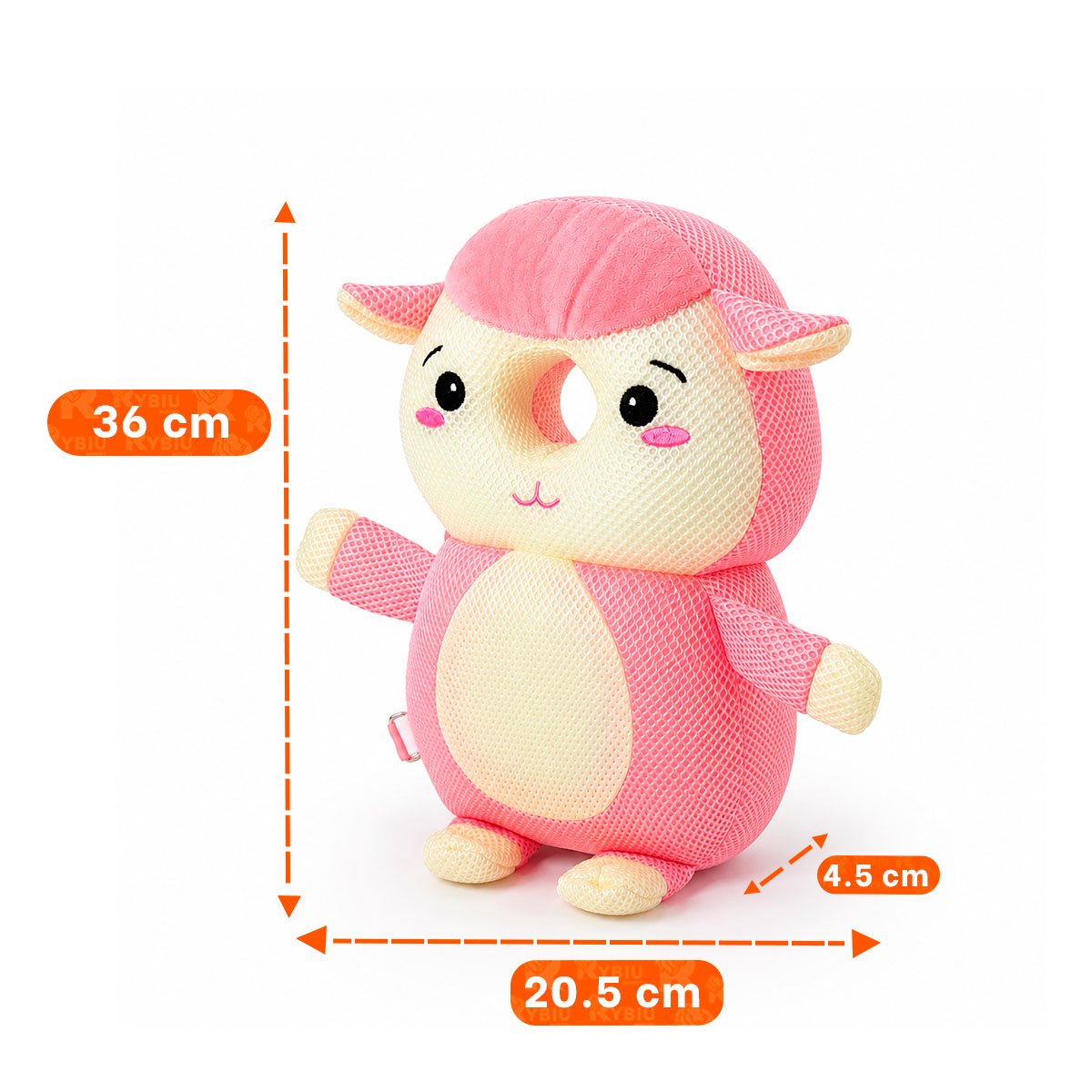 PACK2 ALMOHADILLA PROTECTORA PARA BEBE OVEJA ROSADO CON DISENO INFANTIL YPAPEL REGALO - 4