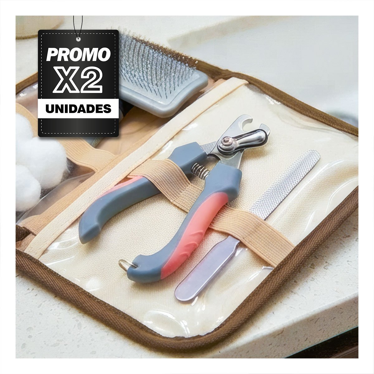 PACK2 ALICATE GRANDE ROSADO PARA MASCOTAS CON CORTA UÑA DE USO DOMESTICO YPAPEL REGALO - 1