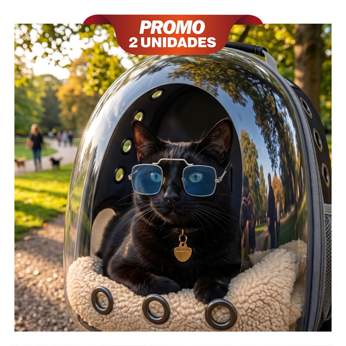 PACK2 ACCESORIO AZUL PARA MASCOTA CON LENTES CUADRADOS PARA SESIONES DE FOTOS YREGALO STICKER - 1