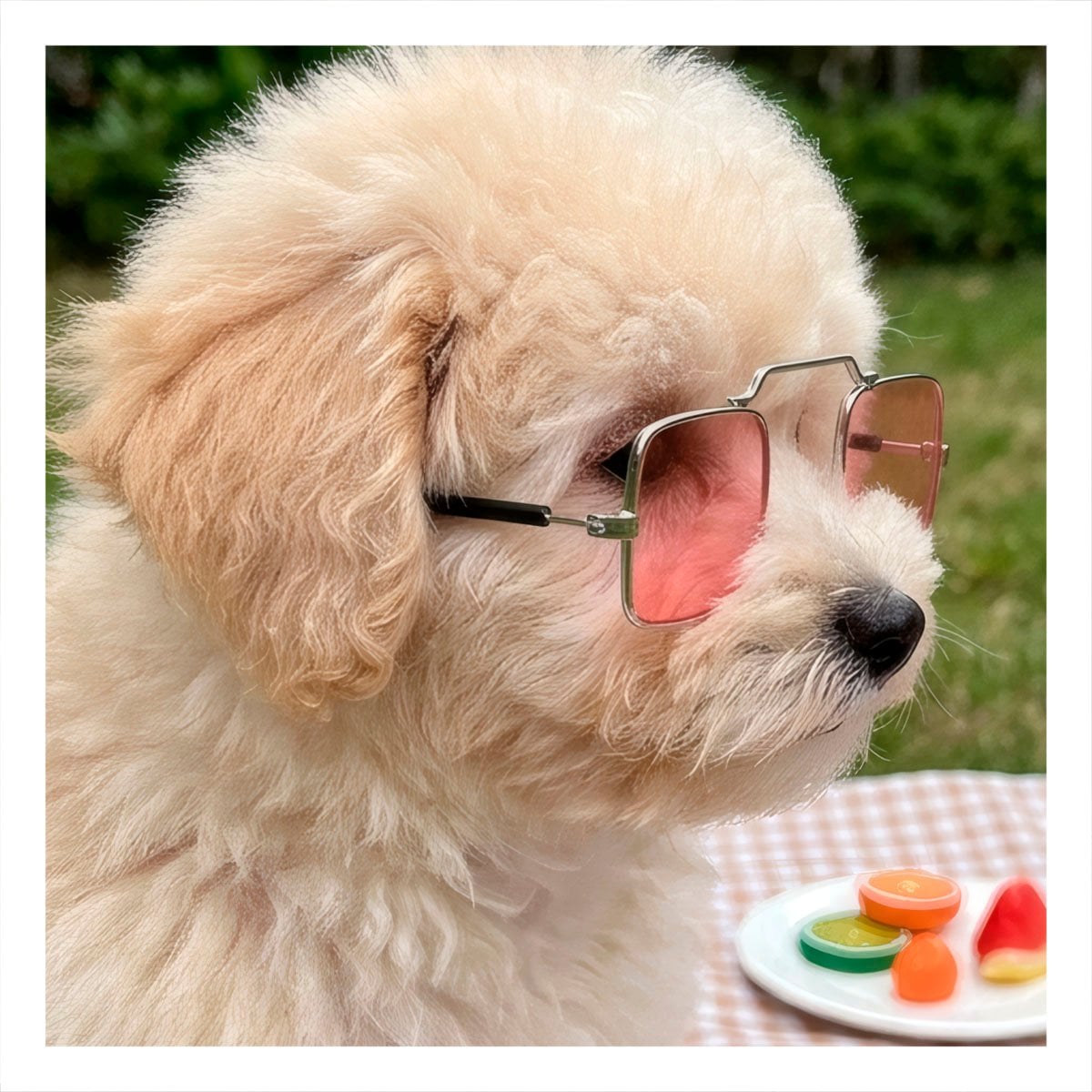 PACK6 GAFAS DECORATIVAS PARA MASCOTA NEGRO CON FORMA CUADRADA PARA FOTOGRAFIA YPAPEL REGALO - 2