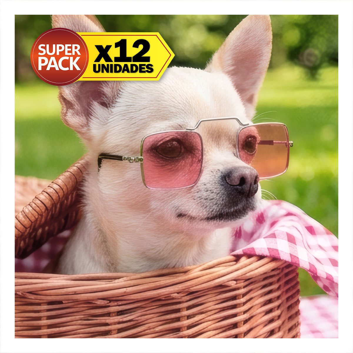 PACK12 ANTEOJOS DECORATIVOS PARA MASCOTA CON DISENO CUADRADO NEGRO PARA EVENTOS YREGALO STICKER - 1