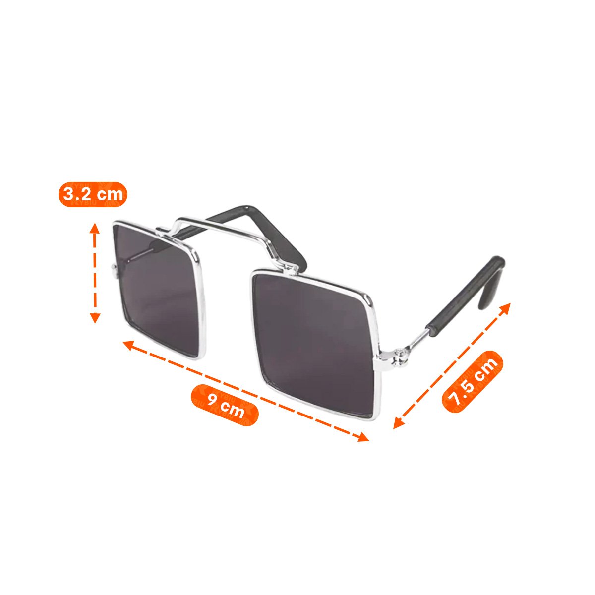 PACK6 GAFAS DECORATIVAS PARA MASCOTA NEGRO CON FORMA CUADRADA PARA FOTOGRAFIA YPAPEL REGALO - 4
