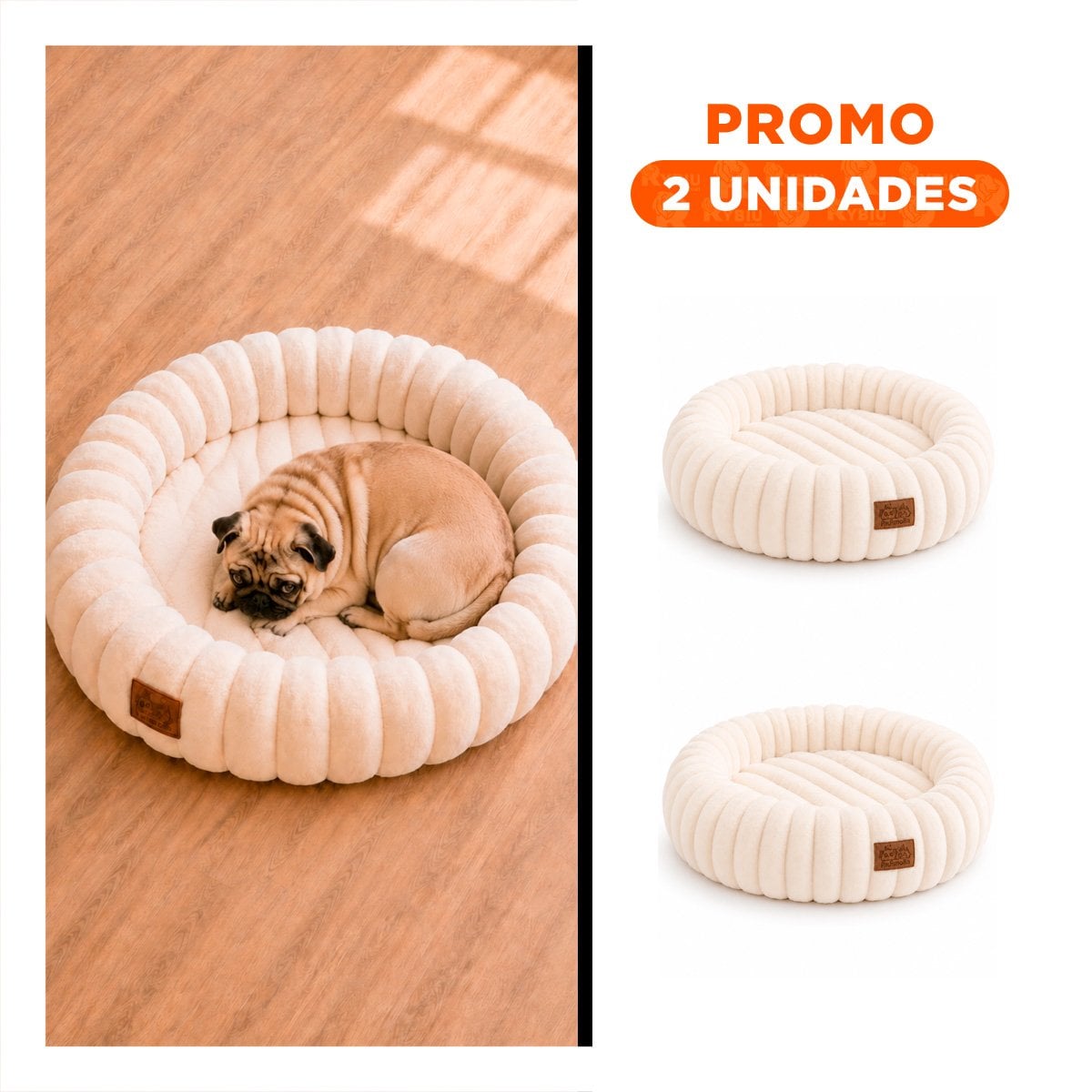 PACK2 COLCHONETA DONA A RAYAS PARA MASCOTAS Y PERROS SUAVE DESCANSO - 1