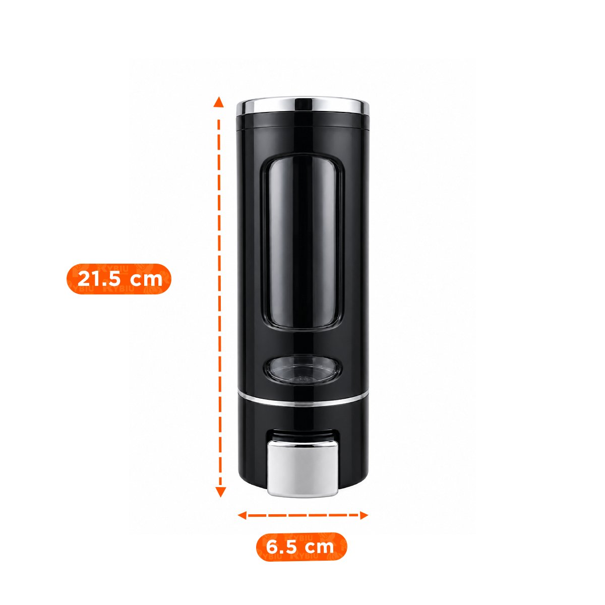 EXPENDEDOR DE LIQUIDOS DE PARED PARA BANO Y COCINAS PRACTICO NEGRO 500 ML Y PAPEL REGALO - 3