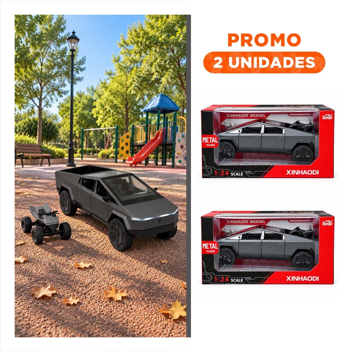 PACK2 BUGGY CYBERTRUCK A CONTROL REMOTO RECARGABLE PARA NINOS EN EL HOGAR YREGALO STICKER - 1