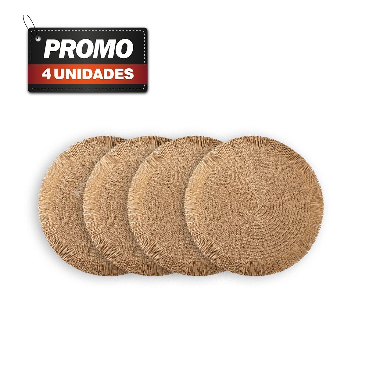 PACK4 SOBREMESA DECORATIVA TEJIDA PARA MESA CAQUI YPAPEL REGALO - 1