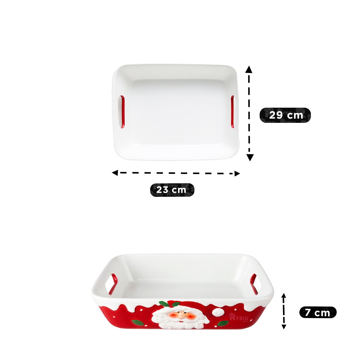 PACK4 RECIPIENTE DECORATIVO CON SANTA CLAUS ROJO YREGALO STICKER - 3