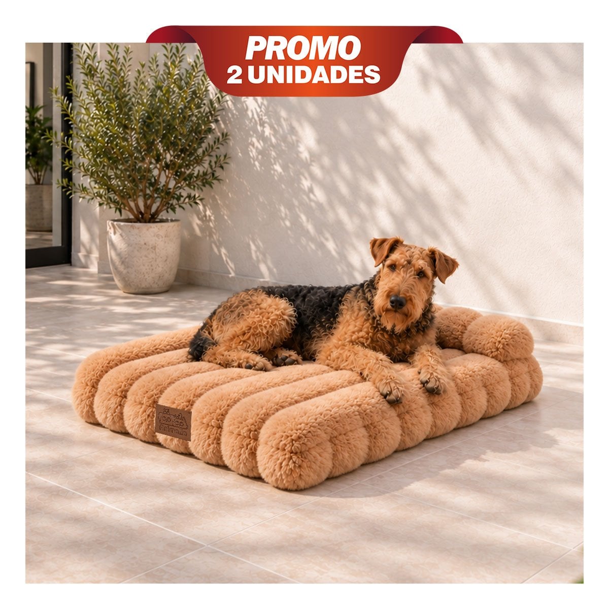 PACK2 COLCHON RECTANGULAR CON ALMOHADA EN RAYAS MARRON DE USO COMODO FINO YREGALO STICKER - 1